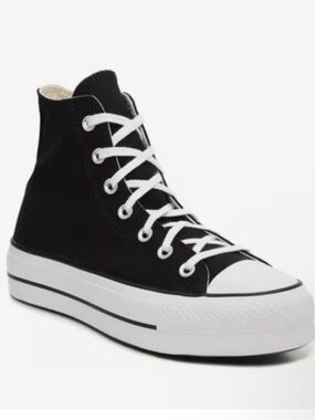 Converse Black & White Platform High Top Sneaker - Women